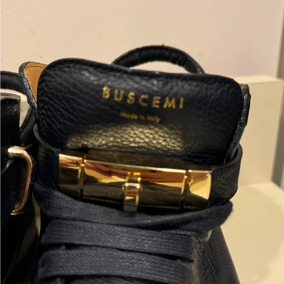 Buscemi Navy and Gold Men's Sneakers - Picture 3 of 9